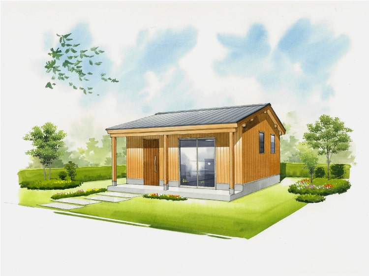 9坪プランで作られた家のイラスト