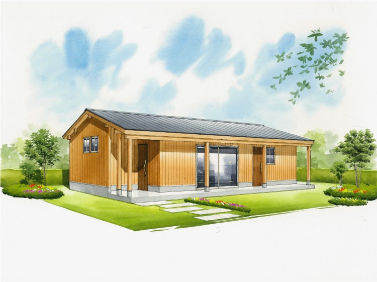 18坪プランで作られた家のイラスト