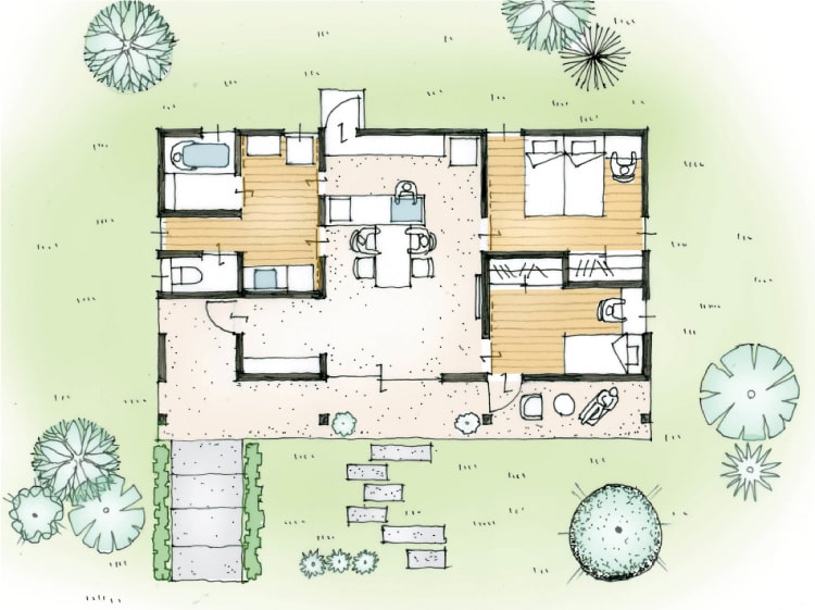 18坪プランで作られた家の間取り