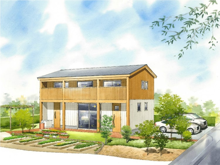 30坪プランで作られた家のイラスト